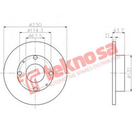 Brake Disc Hyundai Atos Prime (Front Solid) Brake Disc Optima
