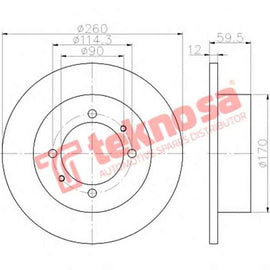 Brake Disc Hyundai Sonata Ii , Iii (Rear Solid) Brake Disc OPTIMA