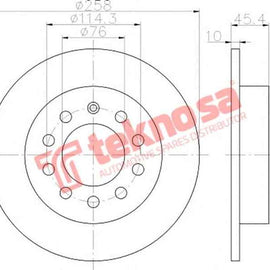 Brake Disc Hyundai Tiburon 02 09 (Rear Solid) Brake Disc OPTIMA