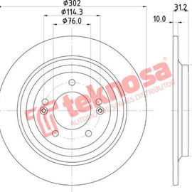 Brake Disc Hyundai Tucson 16 (Rear Solid) Brake Disc Ferodo