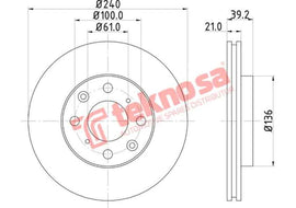 Brake Disc Jazz (Fit Ii) 1.3 1.5 02 08 Gd (Front Vented) Brake Disc OPTIMA