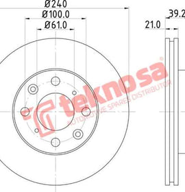 Brake Disc Jazz (Fit Ii) 1.3 1.5 02 08 Gd (Front Vented) Brake Disc OPTIMA
