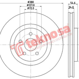 Brake Disc Jeep Grand Cherokee 10 (Front Vented) Brake Disc OPTIMA