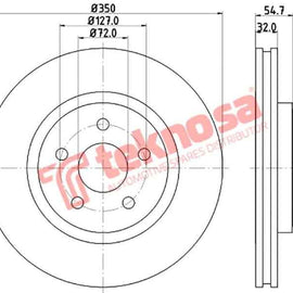 Brake Disc Jeep Grand Cherokee Iv (Front Vented) Brake Disc OPTIMA