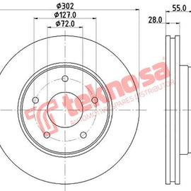 Brake Disc Jeep Wrangler 06 (Front Vented) Brake Disc Optima