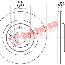 Brake Disc Jeep Wrangler 07 (Front Vented) Brake Disc OPTIMA