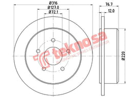 Brake Disc Jeep Wrangler Ii Iii (Rear Solid) Brake Disc OPTIMA