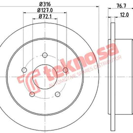 Brake Disc Jeep Wrangler Ii Iii (Rear Solid) Brake Disc OPTIMA