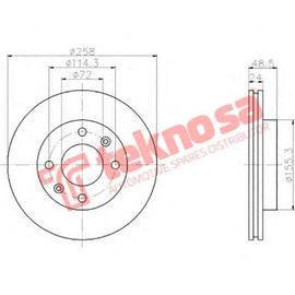 Brake Disc Kia Ceres Clarus Carens (Front Vented) Brake Disc OPTIMA