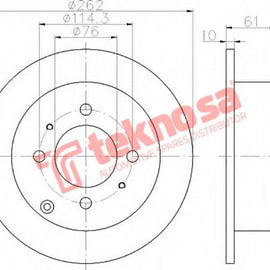 Brake Disc Kia Magentis Sonata (Rear Solid) Brake Disc OPTIMA