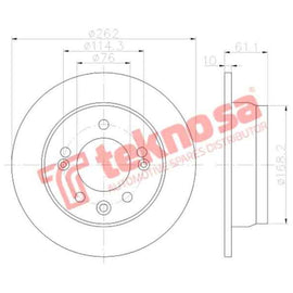 Brake Disc Kia Sportage (Rear Solid) Brake Disc Ferodo