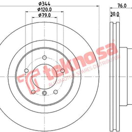 Brake Disc Landrover Range Rover Iii 02 (Front Vented) Brake Disc Optima