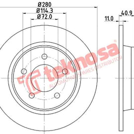 Brake Disc Mazda 3 5 (Rear Solid) Brake Disc Ferodo
