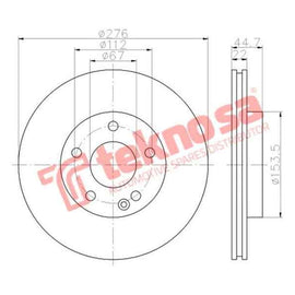 Brake Disc Merc A170 W169 05 (Front Vented) Brake Disc OPTIMA
