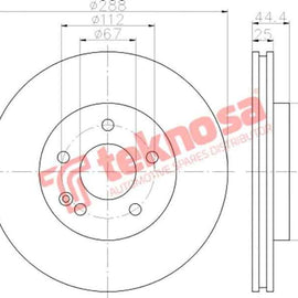 Brake Disc Mercedes A B Class (Front Vented) Brake Disc OPTIMA
