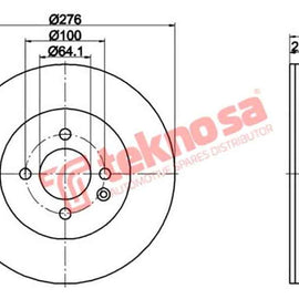Brake Disc Mini Cooper 04 07 (Front Vented) Brake Disc OPTIMA