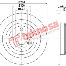 Brake Disc Mini Cooper S 07 (Rear Solid) Brake Disc OPTIMA