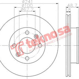 Brake Disc Mits Outlander 04 (Front Vented) Brake Disc Optima