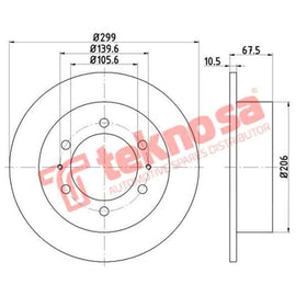 Brake Disc Musso Korando 2.9Dt 03 (Rear Solid) Brake Disc OPTIMA