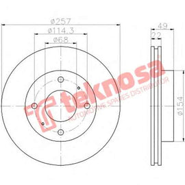 Brake Disc Nissan Almera 1.6 1.8 00 (Front Vented) Brake Disc OPTIMA