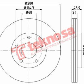 Brake Disc Nissan Juke (Front Vented) Brake Disc Ferodo