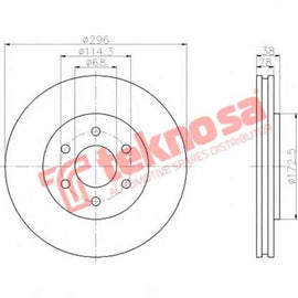 Brake Disc Nissan Navara 05 (Front Vented) Brake Disc OPTIMA