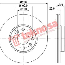 Brake Disc Nissan Np200 09 (Front Vented) Brake Disc OPTIMA