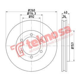Brake Disc Nissan Np300 (Front Vented) Brake Disc Optima
