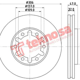 Brake Disc Nissan Patrol (Front Vented) Brake Disc Optima