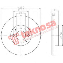 Brake Disc Nissan Tiida Livina 06 (Front Vented) Brake Disc Ferodo