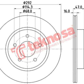 Brake Disc Nissan Xtrail 15 (Front Vented) Brake Disc Optima