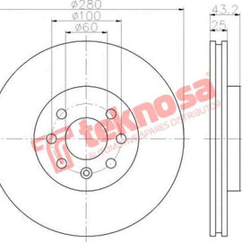 Brake Disc Opel Astra 1.6 09 (Front Vented) Brake Disc OPTIMA