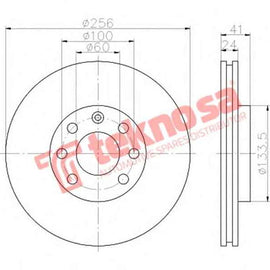 Brake Disc Opel Astra Front 91 (Front Vented) Brake Disc OPTIMA