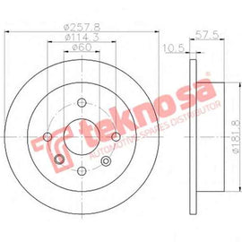 Brake Disc Optra 1.8 04 (Rear Solid) Brake Disc Ferodo