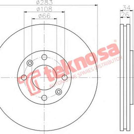 Brake Disc Peugeot Partner Berlingo Xsara (Front Vented) Brake Disc OPTIMA