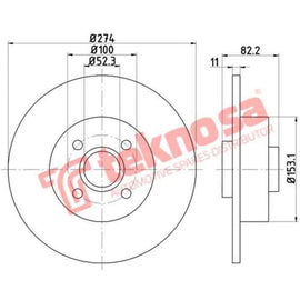 Brake Disc Renault Megane Scenic 1999 (Rear Solid) Brake Disc OPTIMA