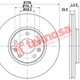 Brake Disc Renault Megane Scenic Iii (Front Vented) Brake Disc OPTIMA