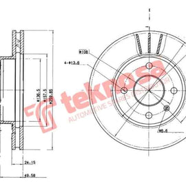 Brake Disc Sierra Sapphire 3.0I 92 (Front Vented) Brake Disc OPTIMA