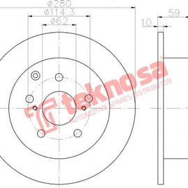 Brake Disc Toyota Avensis 04 (Rear Solid) Brake Disc Ferodo
