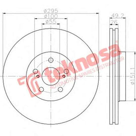 Brake Disc Toyota Avensis 06 (Front Vented) Brake Disc Ferodo