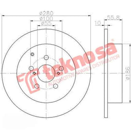 Brake Disc Toyota Avensis 06 (Rear Solid) Brake Disc OPTIMA