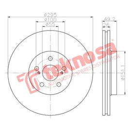 Brake Disc Toyota Avensis 10 (Front Vented) Brake Disc Optima