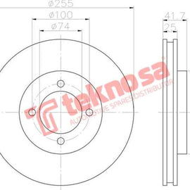Brake Disc Toyota Condor All (Front Vented) Brake Disc Optima