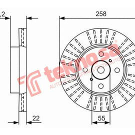 Brake Disc Toyota Corolla160I Gle 94 (Front Vented) Brake Disc OPTIMA
