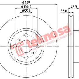 Brake Disc Toyota Corolla Yaris (Front Vented) Brake Disc OPTIMA