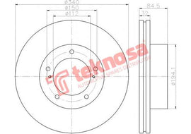 Brake Disc Toyota Landcruiser 200 07 (Front Vented) Brake Disc OPTIMA