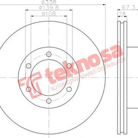 Brake Disc Toyota Prado Hilux 03 (Front Vented) Brake Disc OPTIMA