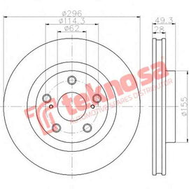 Brake Disc Toyota Rav 4 06 (Front Vented) Brake Disc OPTIMA