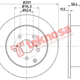 Brake Disc Toyota VeRear Solido 09 (Rear Solid) Brake Disc OPTIMA