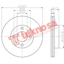 Brake Disc Uno Turbo 90 (Front Vented) Brake Disc OPTIMA
